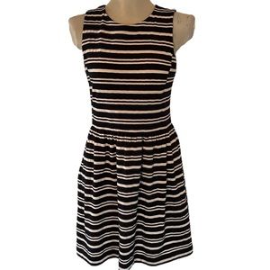 J.Crew Black & White Stripe Sleeveless Mini Career Professional Dress Small